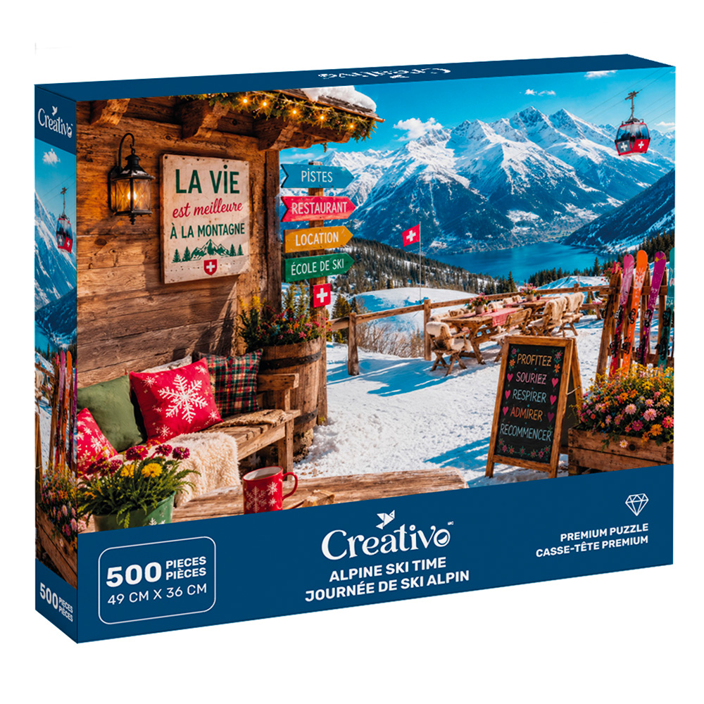 Image Creativo - Casse-tête 500 mcx - Journée de ski alpin